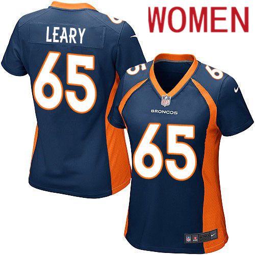 Women Denver Broncos 65 Ronald Leary Nike Navy Game NFL Jersey